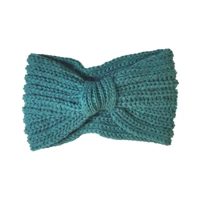 Vincha Turbante Tejido Verde Botella