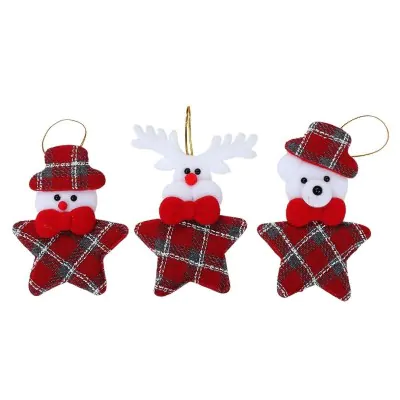 Colgante Navidad Estrella Cuadrille Surtido X12