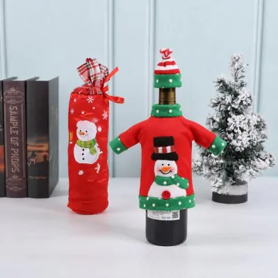 Funda Botella Navidad Vestimenta /2 X6