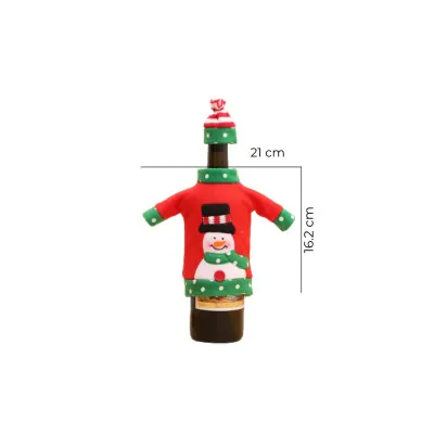 Funda Botella Navidad Vestimenta /2 X6