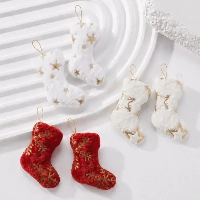 Colgante Navidad Par 8.8cm Medias X6