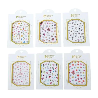Sticker Para Uñas Floral X12