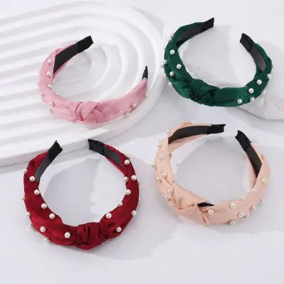 Vincha Rigida Saten Perla X6