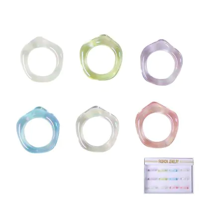 Anillo Acrilico Transparente X12