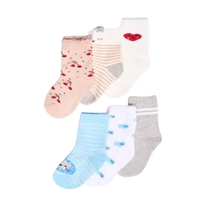 Medias Bebes 1/2 Cana Estampado Surtida Talle 1 Elemento X12