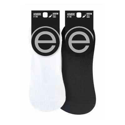 Medias Invisible Hombre Blanco Y Negro Elemento X12