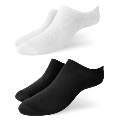 Medias Invisible Hombre Blanco Y Negro Elemento X12