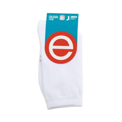 Medias Colegial 1/2 Cana Blanco 3 Elemento X12