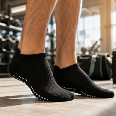 Medias Soquete Antideslizante Soft Hombre Liso Surtido Talle Unico Elemento X12