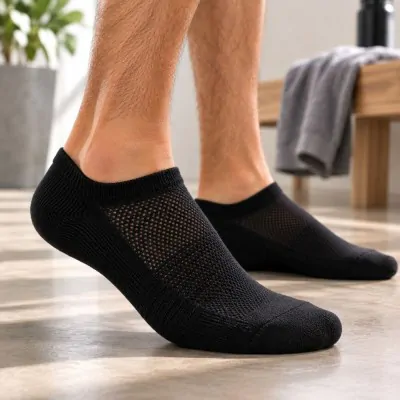 Medias Invisible Con Silicona Y Toalla En Planta Hombre Talle Unico Elemento X12