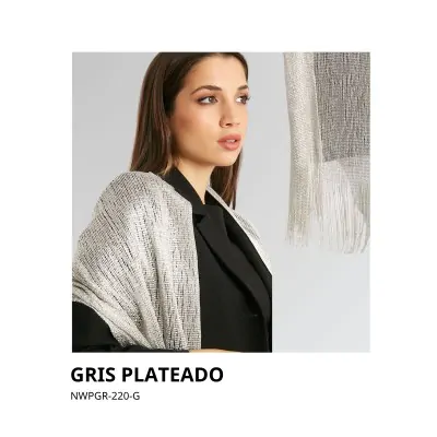 Chalina Lurex Brillosa Gris Plateado