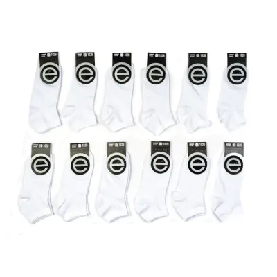 Medias Soquete Hombre Blanco Elemento X12