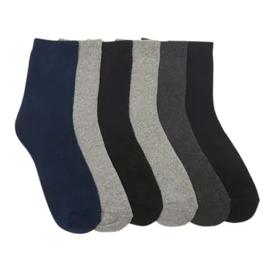 Medias 3/4 Termica Extra Algodon Y Lycra Lisa Hombre Talle Unico Elemento X6
