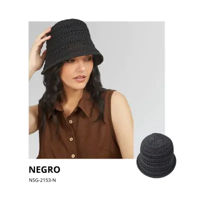 Piluso Calado Poliester Negro