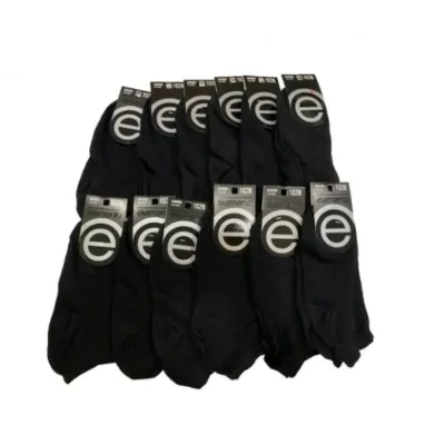 Medias Soquete Hombre Negro Elemento X12