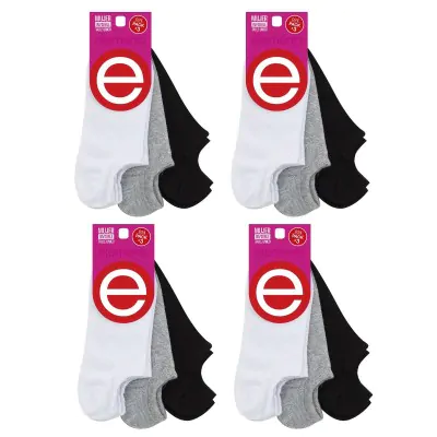 Medias Invisible Alta Pack X3 Dama Surtido Liso Unico Elemento X4