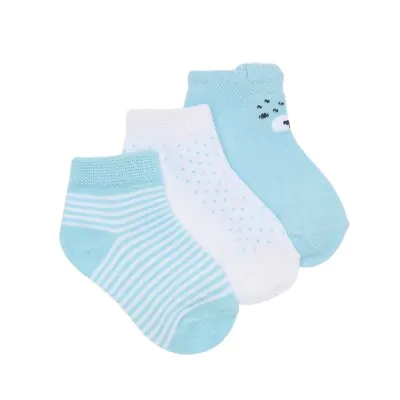 Medias Soquete Pack X3 Bebe Estampado Talle 1 Elemento X4
