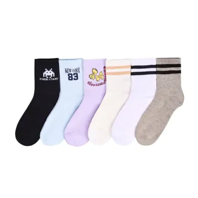 Medias 1/2 Cana Estampado Surtido Nina / Varon Talle 2 Elemento X12