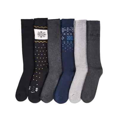 Medias 3/4 Termica Extra Algodon Y Lycra Surtida Hombre Unico Elemento X6