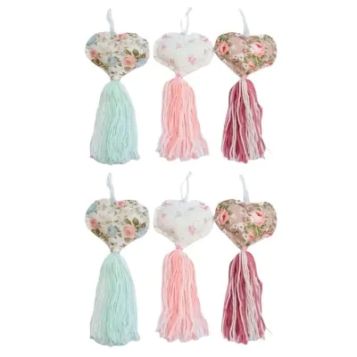 Colgante Chico Corazon Estampa Floral X6