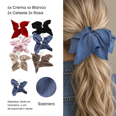 Scrunchies Cuadrado Sastrero X12