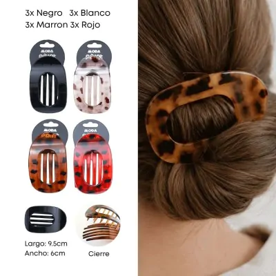 Broche Pinza Animal Print X12