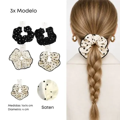 Scrunchies Lunares X12