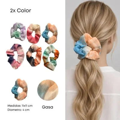 Scrunchies Estampado Batic X12