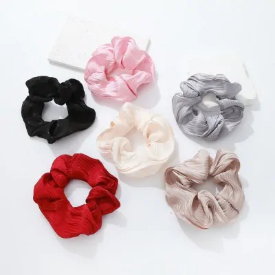 Scrunchies Plisado Saten X12