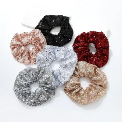 Scrunchies Lentejuelas X12