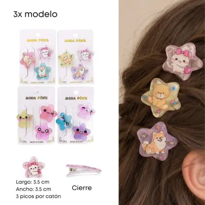 Pico Infantil Estrella Animalitos X12
