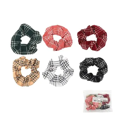 Scrunchies Estampado Cuadrille X12