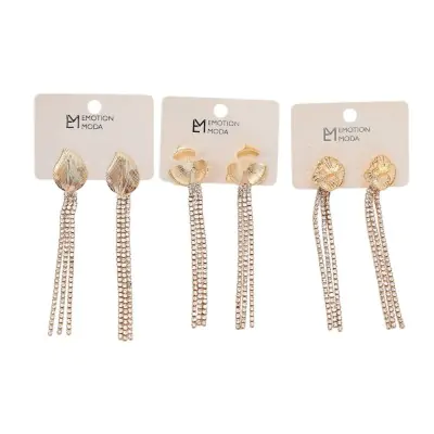 Aros Fiesta Stras Chapon Xl C Dorado X6