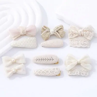 Set Pico Delicado Lino Encaje X6