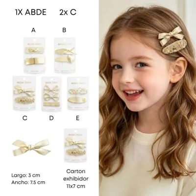 Set Pico Delicado Dorado X6