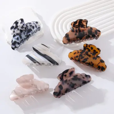 Broche Plastico Resina 8cm Animal Print X6