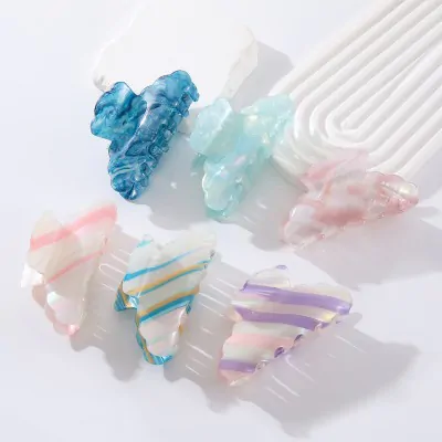Broche Plastico Resina 8cm Mixto X6