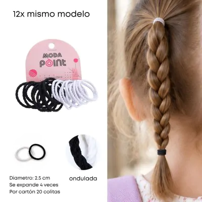 Colita Toalla Bebe Ondulada B/n X12