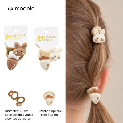 Set Colita Infantil Conejo Zanahoria X12