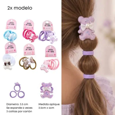 Colita Tul Lentejuelas Oso X12