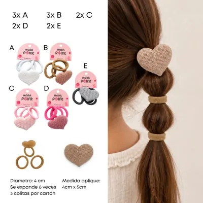 Colita Toalla Encaje Corazon X12