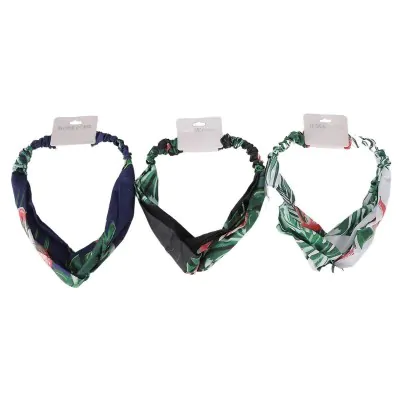 Vincha Elastica Cruzada Estampa Tropical X6