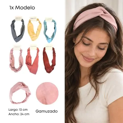 Vincha Turbante Gamuza Vibrante X6
