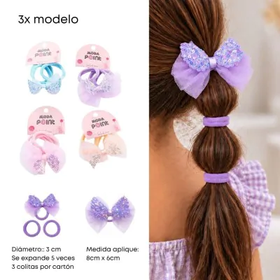 Colita Infantil Mono Tul Lentejuela X12