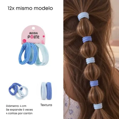 Colita Ondulada Azul X12