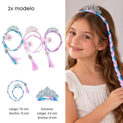 Vincha Infantil Trenza Frozen X6