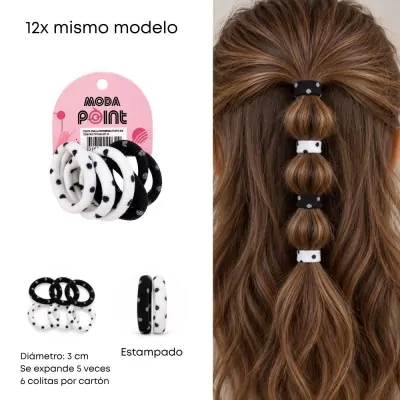 Colita Toalla Estampada Punto B/n X12