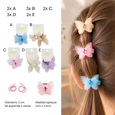 Colita Infantil Tul -mariposa X12