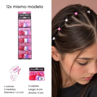 Gomita Silicona Chica Grande Rosas X5