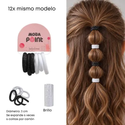 Colita Toalla Mini Brillo B/n X12